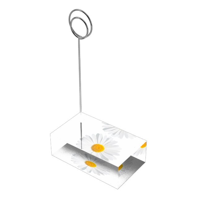 white daisy table card holder (Corner)
