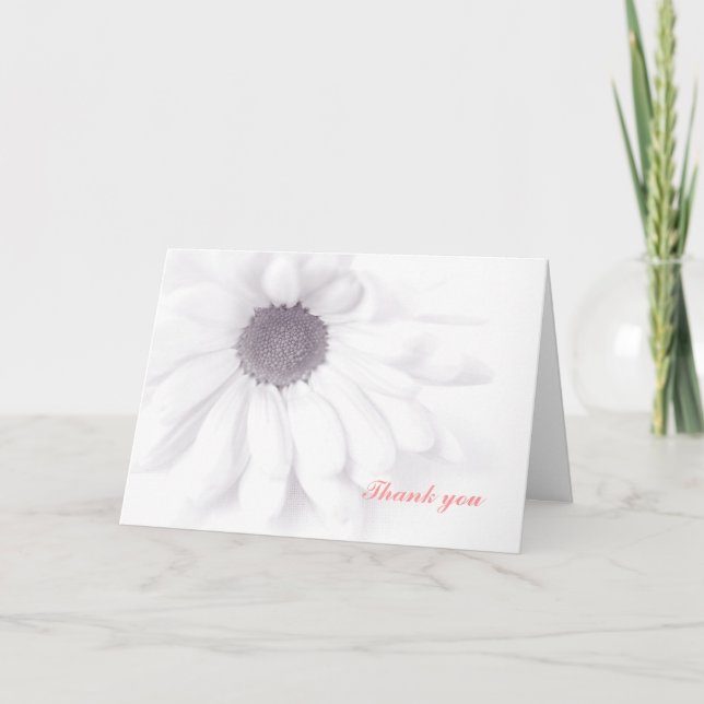 White daisy, Thank you card (Front)