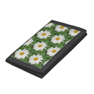 White Daisy  Tri-fold Wallet
