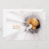 White Daisy Ultrasound Baby Shower Invite (Front/Back)