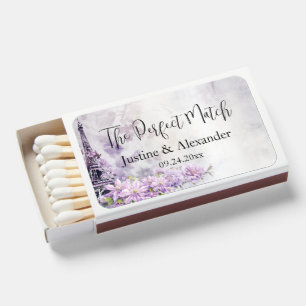 White Daisy Wedding Matchboxes