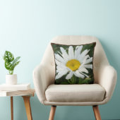 White daisy wedding personalized  with name throw pillow (Chair)