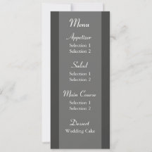 White Daisy Wedding Reception Dinner Menu Template
