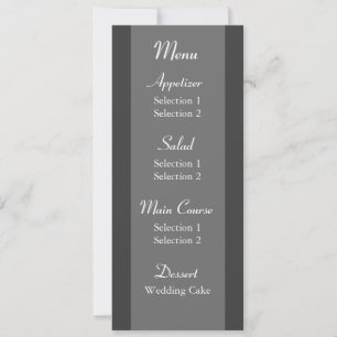 White Daisy Wedding Reception Dinner Menu Template