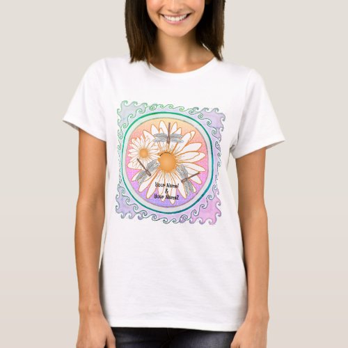 White Daisy Wedding   t_shirt 