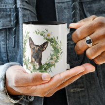 White Daisy Wreath Belgian Malinois Dog