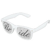White Damask Bride Fun Bachelorette Party Glasses (Angled)