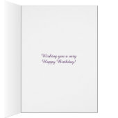 White Damask & Faux Bow Female Birthday Cards (Inside (Right))