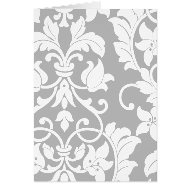 White Damask on Gray (Front)
