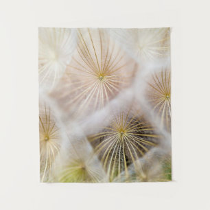 White dandelion flowers tapestry