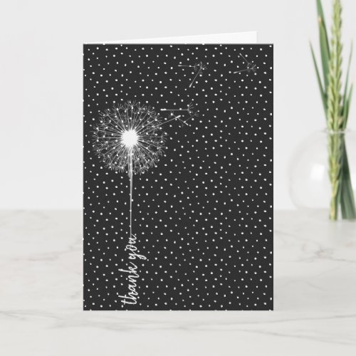 white dandelion for friend card