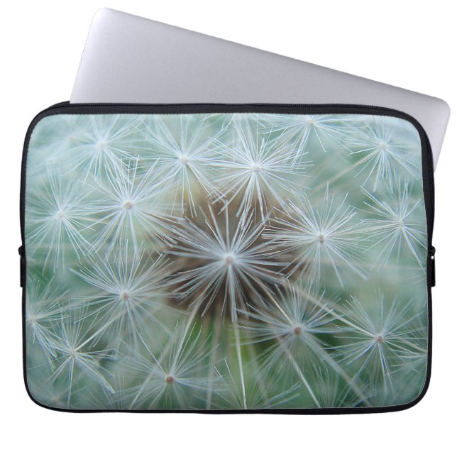 White Dandelion Laptop Sleeve (Front)