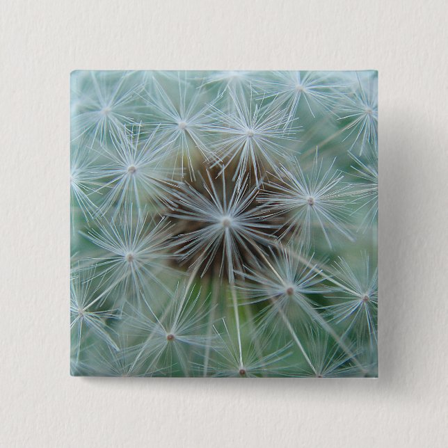 White dandelion pattern button (Front)