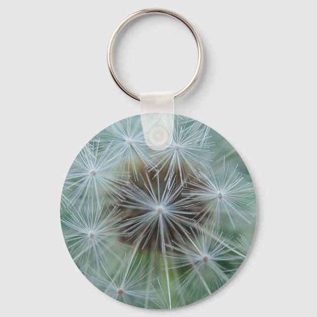 White dandelion pattern keychain (Front)