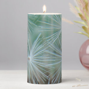 White Dandelion Pillar Candle