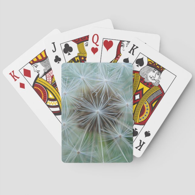 White Dandelion Poker Cards (Back)