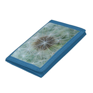 White Dandelion Trifold Wallet