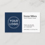 White dark blue custom logo modern minimalist business card