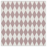 White &amp; Dark Brownish Pink Harlequin Diamonds Fabric