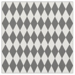 White &amp; Dark Gray Harlequin Diamonds Fabric