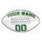WHITE DARK GREEN AND GOLD Custom Football