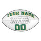WHITE DARK GREEN AND GOLD Custom Football