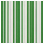 [ Thumbnail: White & Dark Green Colored Pattern Fabric ]