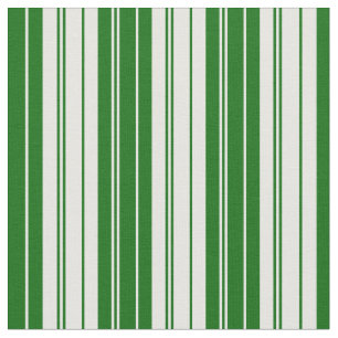 White & Dark Green Colored Pattern Fabric