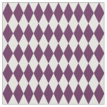White &amp; Dark Purple Harlequin Diamonds Fabric
