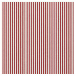 White & Dark Red Colored Stripes Fabric