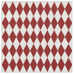 White &amp; Dark Red Harlequin Diamonds Fabric