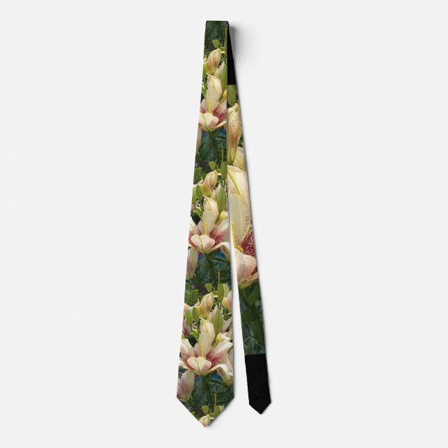 White Daylilies  Neck Tie (Front)