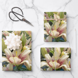 White Daylilies  Wrapping Paper Sheets