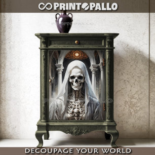 White death gotich nun - Lady of skulls Tissue Paper