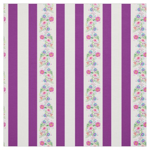 White, deep purple/folk flowers/stripe/white fabric