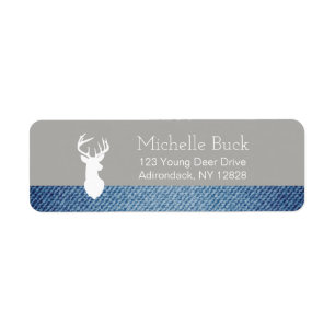 White Deer Buck Customized Address Labels