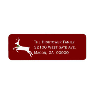 White Deer Christmas Address Labels