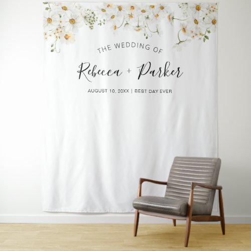 White delcate daisy WEDDING Backdrop Photo booth