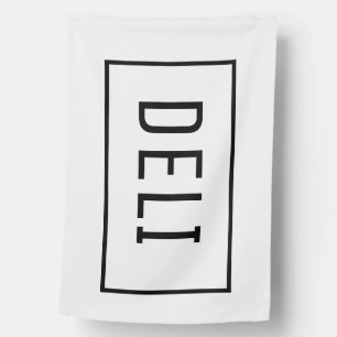 WHITE DELI SIGN FLAG