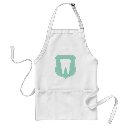 White dentist or hygienist apron for dental office
