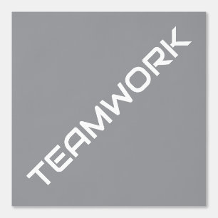 White Diagonal TEAMWORK Text On Light Gray Wallpaper