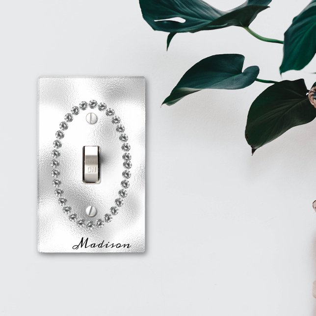 White  Diamond Bling Sparkle Light Switch Cover (Creator Uploaded)