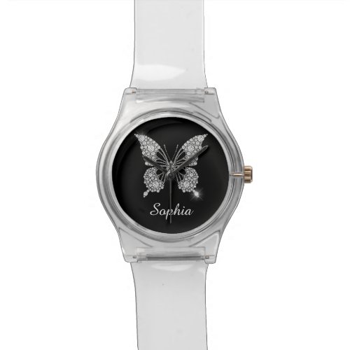 White Diamond Butterfly, DIY Script Name, Black Watch