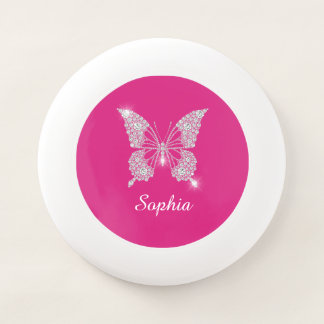 White Diamond Butterfly, Script Name, Fuchsia Wham-O Frisbee