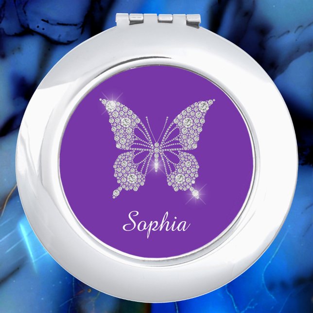 White Diamond Butterfly, Script Name, Purple Compact Mirror (Creator Uploaded)