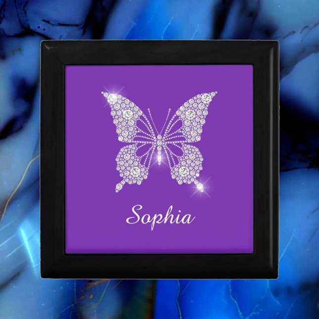 White Diamond Butterfly, Script Name, Purple Gift Box (Creator Uploaded)