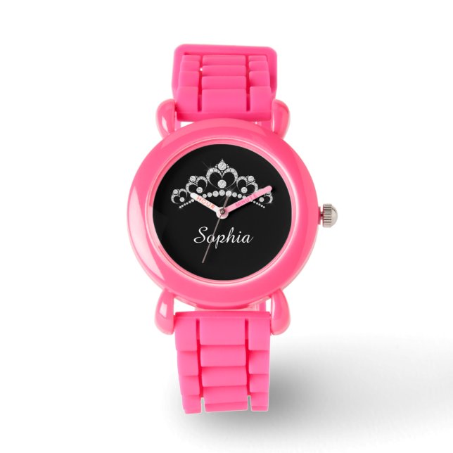 White Diamond Crown, DIY Script Name, Black Watch (Front)