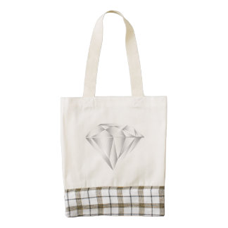 White Diamond for my sweetheart Zazzle HEART Tote Bag