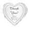 White Diamond Heart on White Satin