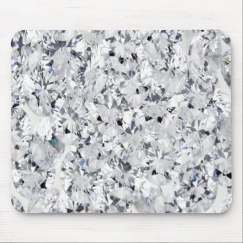 White Diamond Mouse Pad by Poetrywritteninart at Zazzle